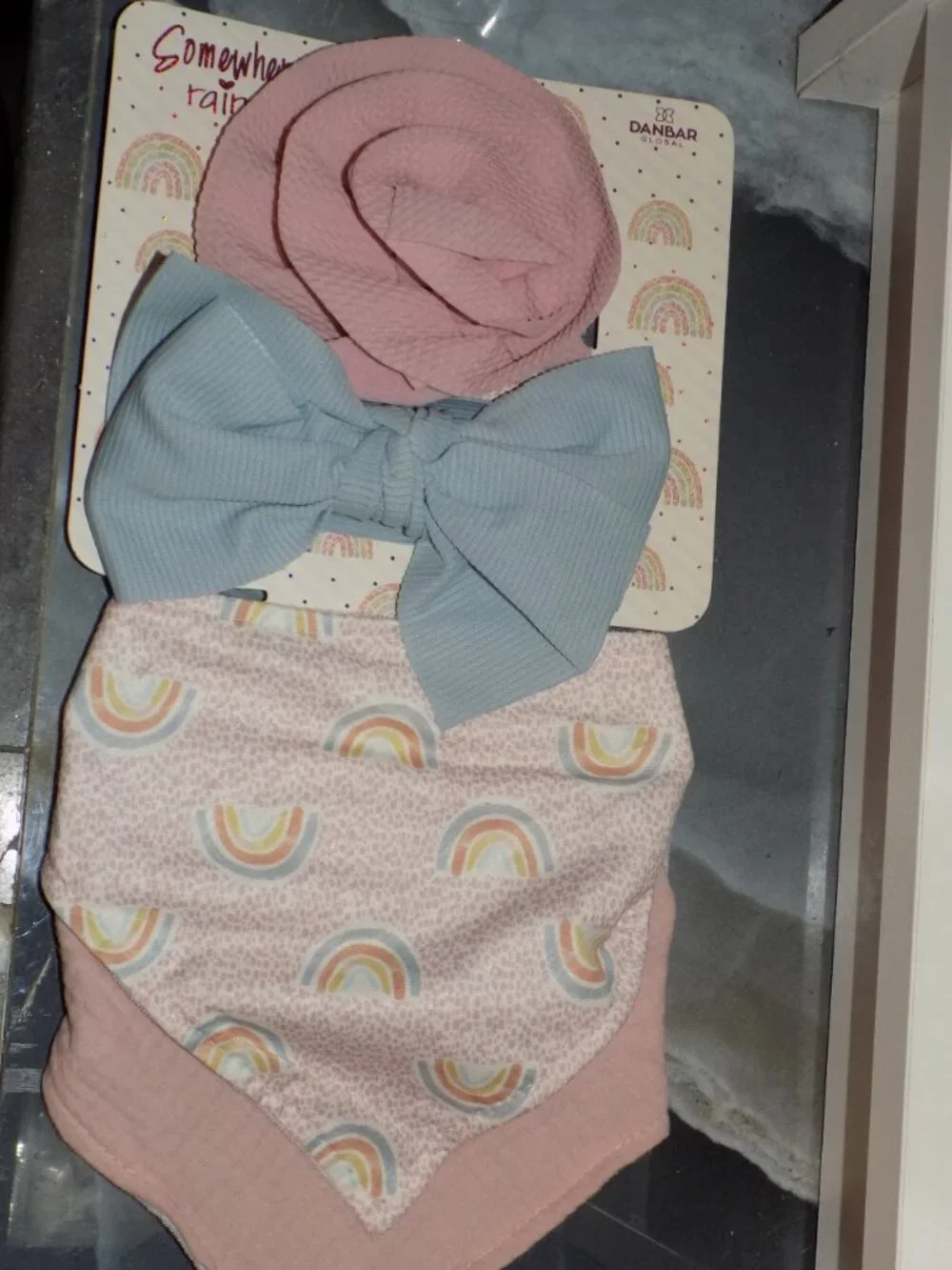 Danbar Global Somewhere Over Rainbow Headbands W/Bibs NEW